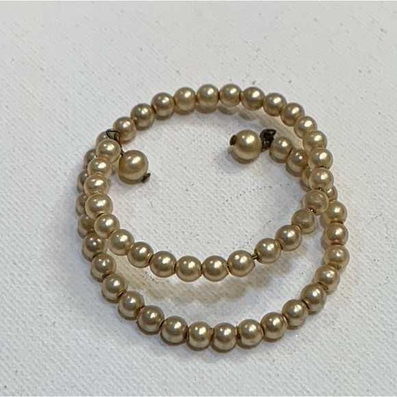 Cultured Pearls Bracelet Small Expandable Memory Wire Wrap Custom Fit - Picture 6 of 15